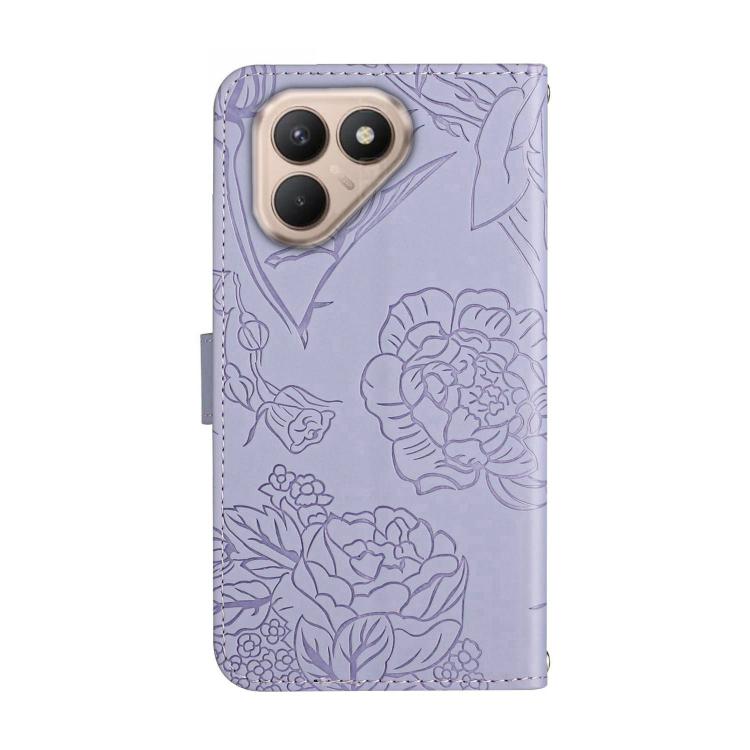 For Tecno Pova 7 4G Skin Feel Butterfly Embossed Flip Leather Phone Case