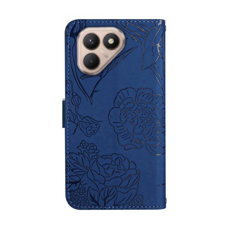 For Tecno Pova 7 4G Skin Feel Butterfly Embossed Flip Leather Phone Case