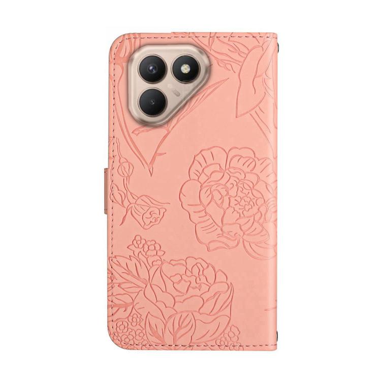 For Tecno Pova 7 4G Skin Feel Butterfly Embossed Flip Leather Phone Case