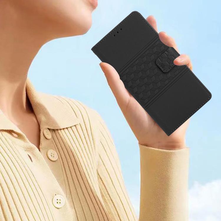 For Google Pixel 9a Diamond Embossed Skin Feel Leather Phone Case