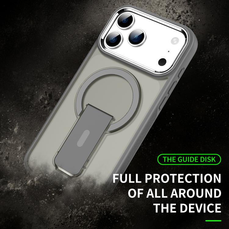 For iPhone 17 Acrylic Hybrid TPU MagSafe Holder Phone Case