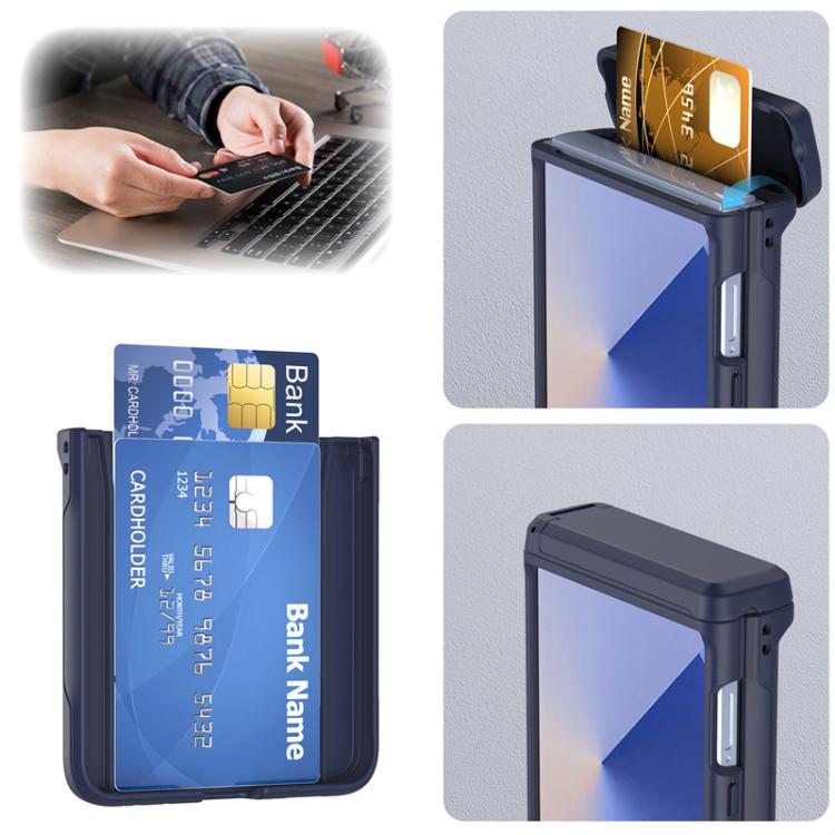 For Samsung Galaxy Z Flip7 5G Spring Rubber Chain Card Slot PC Folding Phone Case with Stand