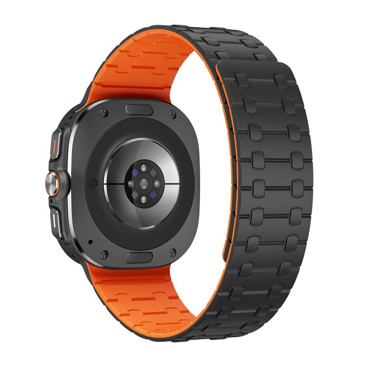 For Samsung Galaxy Watch Ultra 47mm / Ultra 2025 AP Dual Color Magnetic Silicone Watch Band