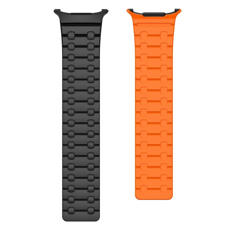 For Samsung Galaxy Watch Ultra 47mm / Ultra 2025 AP Dual Color Magnetic Silicone Watch Band