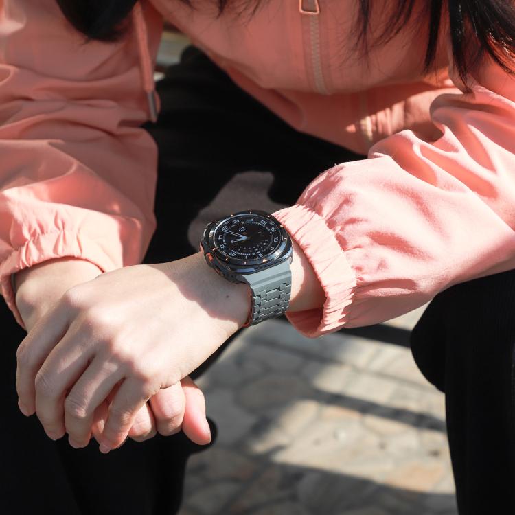 For Samsung Galaxy Watch Ultra 47mm / Ultra 2025 AP Dual Color Magnetic Silicone Watch Band