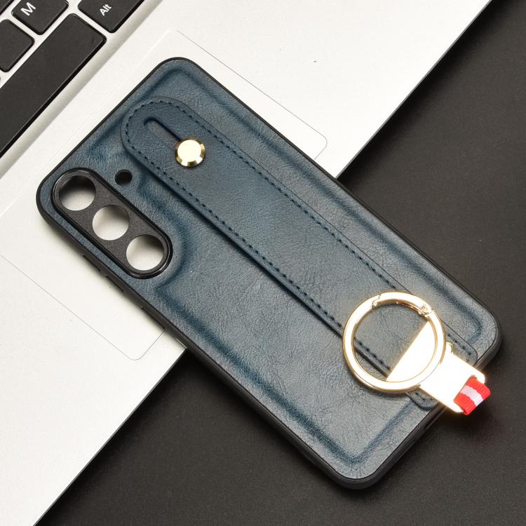 For Samsung Galaxy S25+ 5G Wristband Leather Back Phone Case