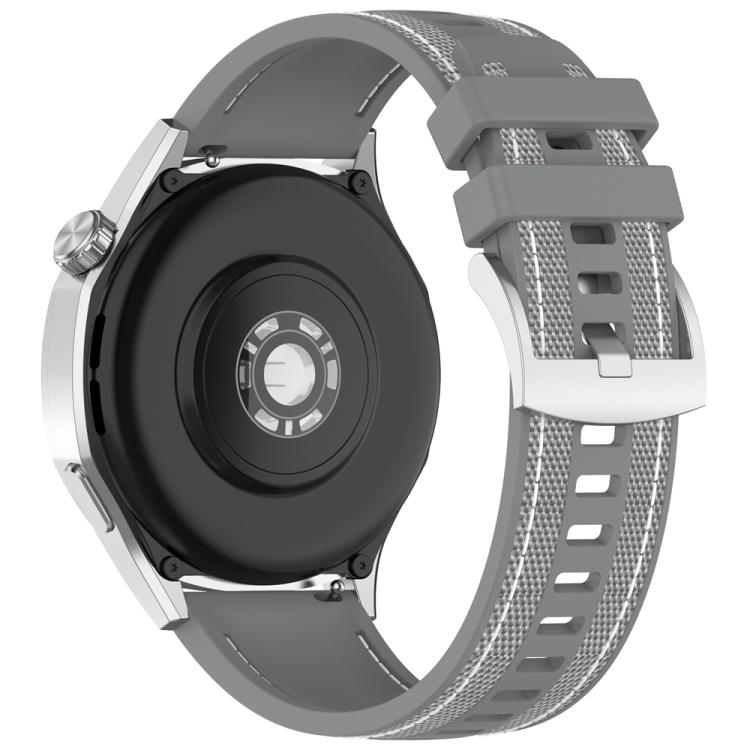 22mm Hybrid Nylon Braid Silicone Watch Band