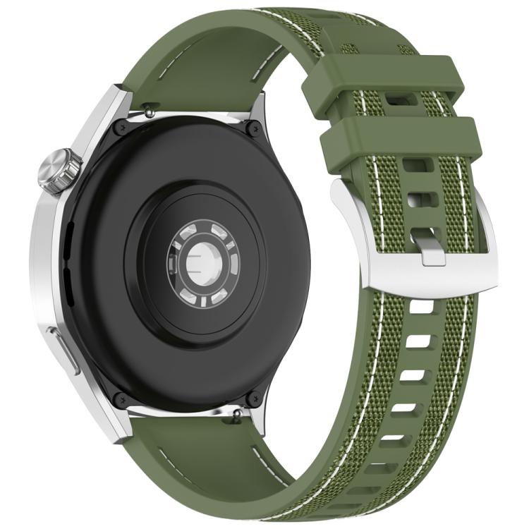 22mm Hybrid Nylon Braid Silicone Watch Band