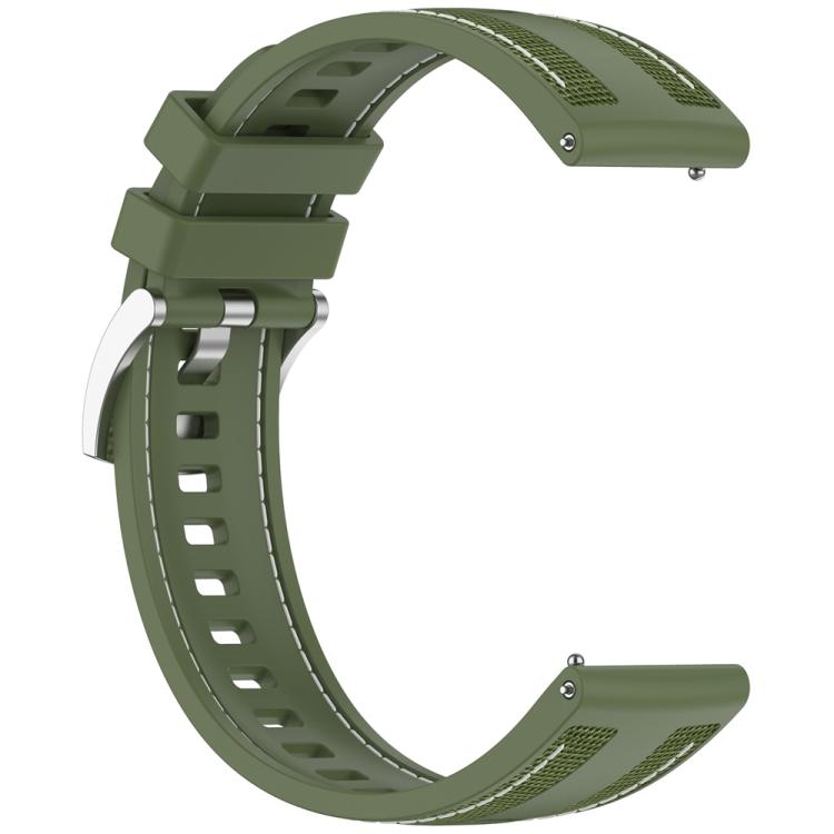 22mm Hybrid Nylon Braid Silicone Watch Band