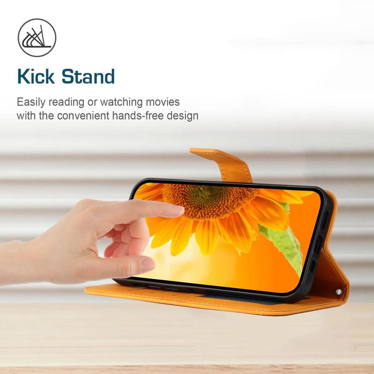 For Tecno Camon 40 Pro 5G Skin Feel Sun Flower Embossed Flip Leather Phone Case with Lanyard