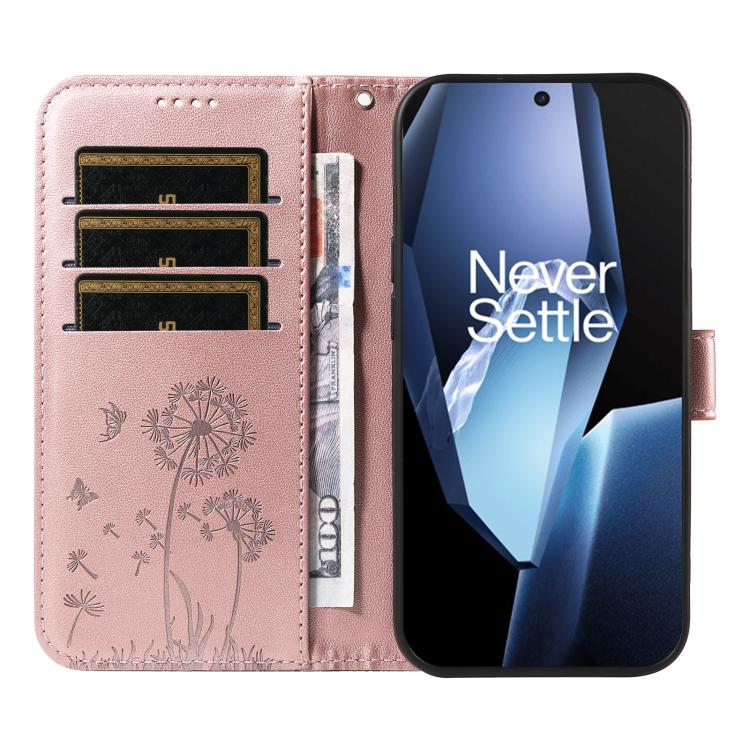 For OnePlus 13R 5G Global Dandelion Embossed Pattern Flip Leather Phone Case