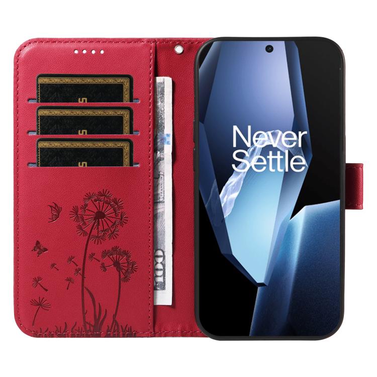 For OnePlus 13R 5G Global Dandelion Embossed Pattern Flip Leather Phone Case