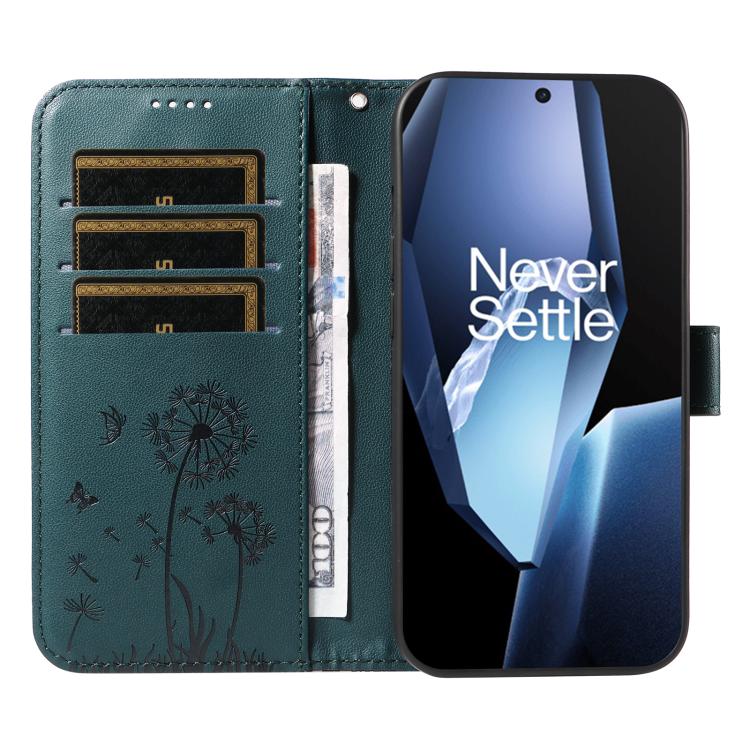 For OnePlus 13R 5G Global Dandelion Embossed Pattern Flip Leather Phone Case