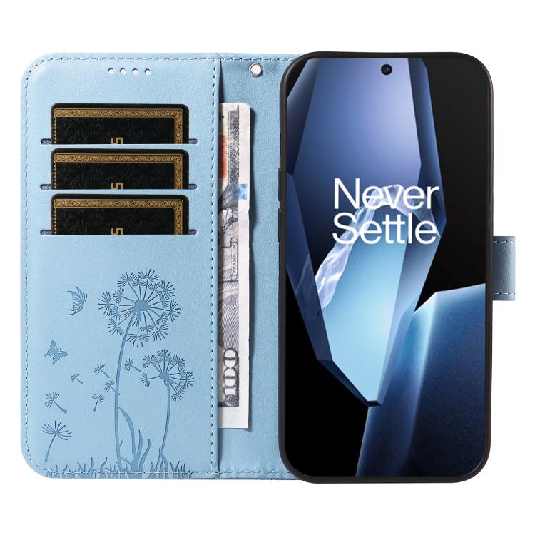 For OnePlus 13R 5G Global Dandelion Embossed Pattern Flip Leather Phone Case