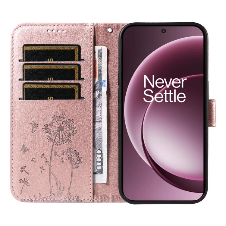 For OnePlus 15 Dandelion Embossed Pattern Flip Leather Phone Case