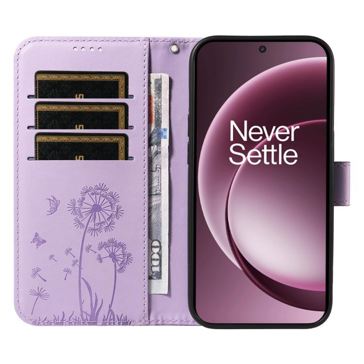 For OnePlus 15 Dandelion Embossed Pattern Flip Leather Phone Case