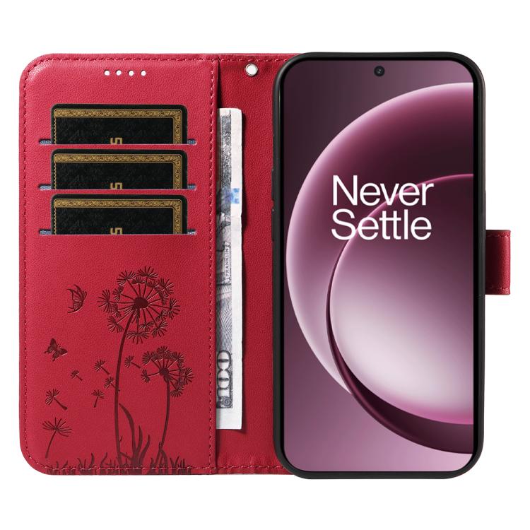 For OnePlus 15 Dandelion Embossed Pattern Flip Leather Phone Case