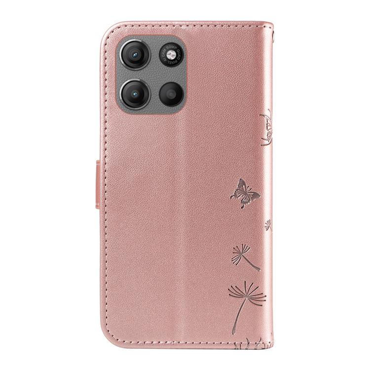 For Motorola Moto G15 Dandelion Embossed Pattern Flip Leather Phone Case