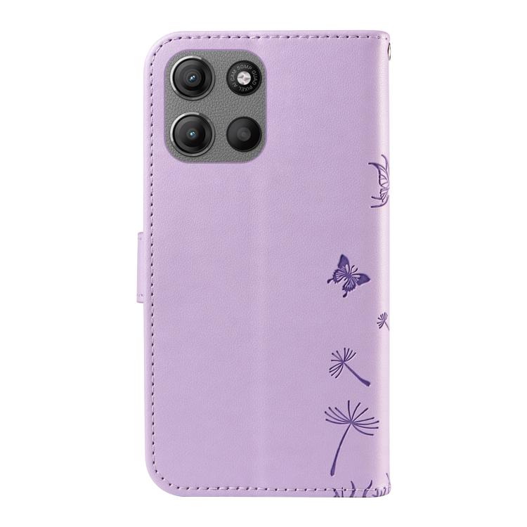 For Motorola Moto G15 Dandelion Embossed Pattern Flip Leather Phone Case