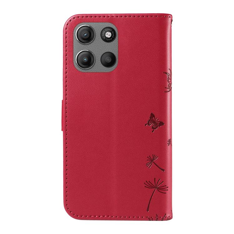 For Motorola Moto G15 Dandelion Embossed Pattern Flip Leather Phone Case