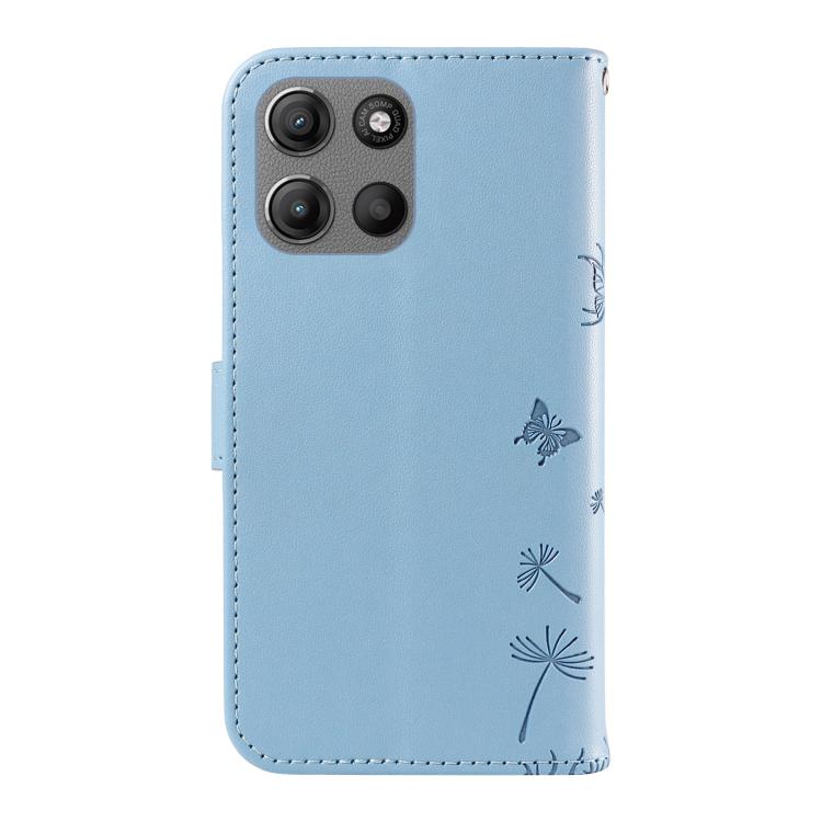 For Motorola Moto G15 Dandelion Embossed Pattern Flip Leather Phone Case