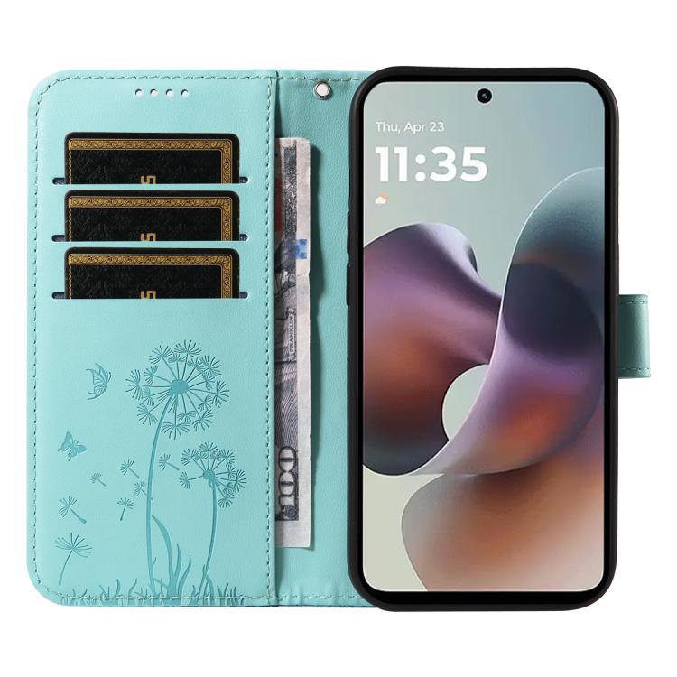 For Motorola Moto G56 5G Dandelion Embossed Pattern Flip Leather Phone Case