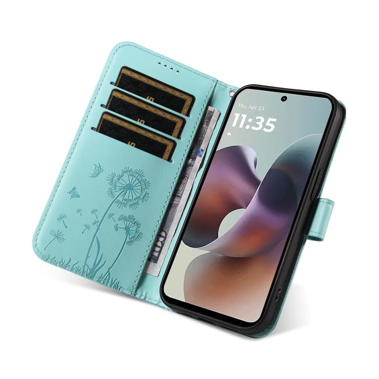 For Motorola Moto G56 5G Dandelion Embossed Pattern Flip Leather Phone Case