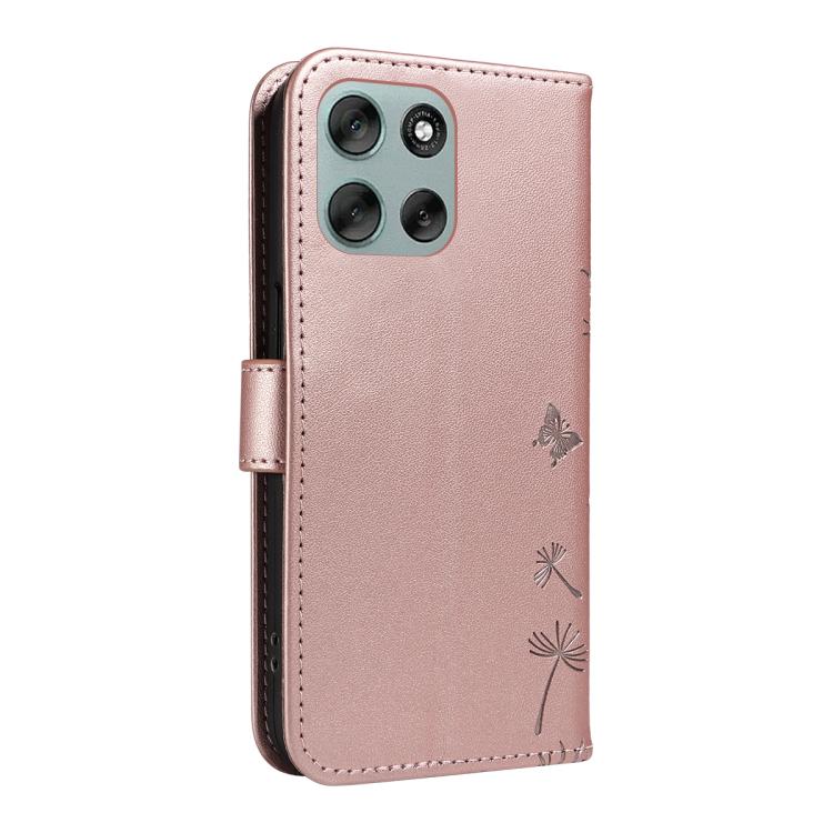 For Motorola Moto G56 5G Dandelion Embossed Pattern Flip Leather Phone Case