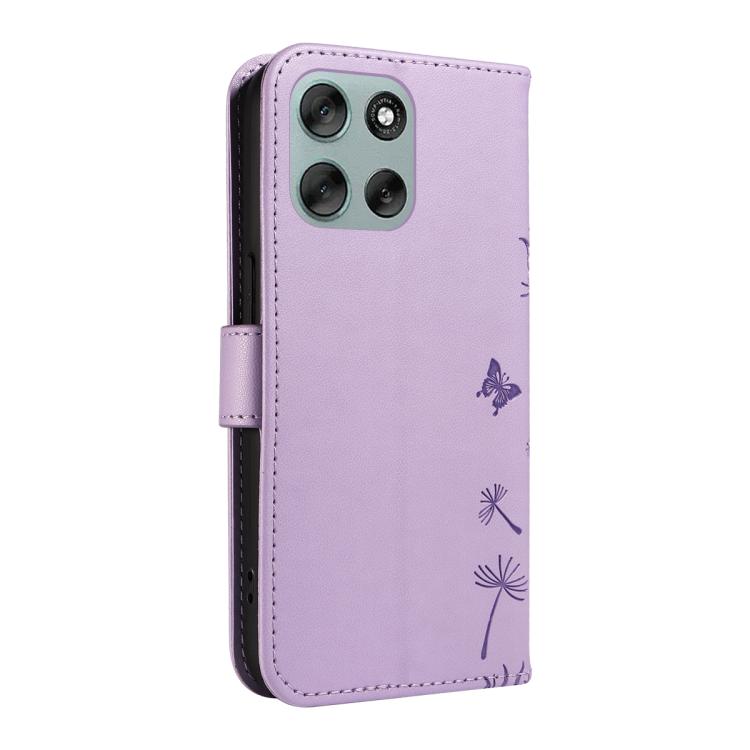 For Motorola Moto G56 5G Dandelion Embossed Pattern Flip Leather Phone Case