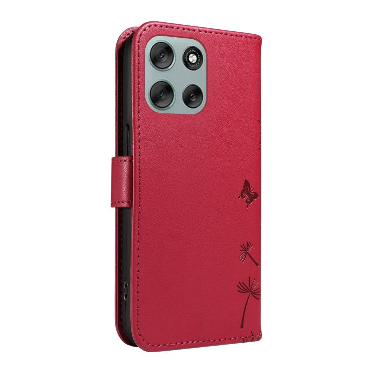 For Motorola Moto G56 5G Dandelion Embossed Pattern Flip Leather Phone Case