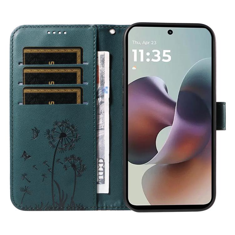 For Motorola Moto G56 5G Dandelion Embossed Pattern Flip Leather Phone Case