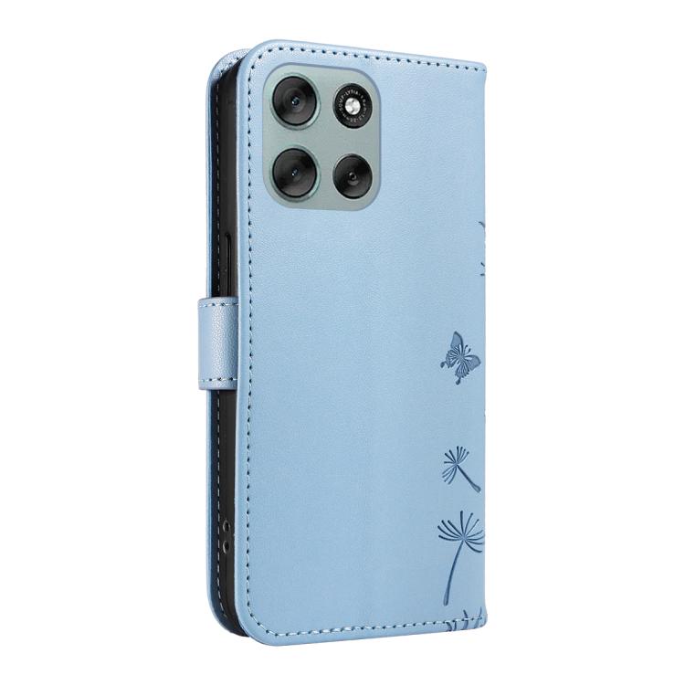 For Motorola Moto G56 5G Dandelion Embossed Pattern Flip Leather Phone Case