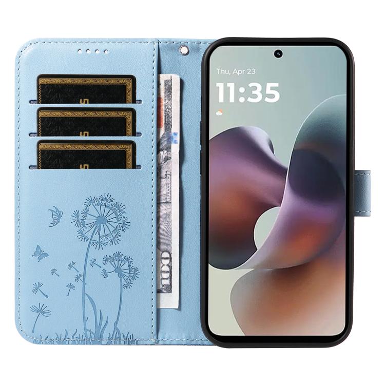 For Motorola Moto G56 5G Dandelion Embossed Pattern Flip Leather Phone Case