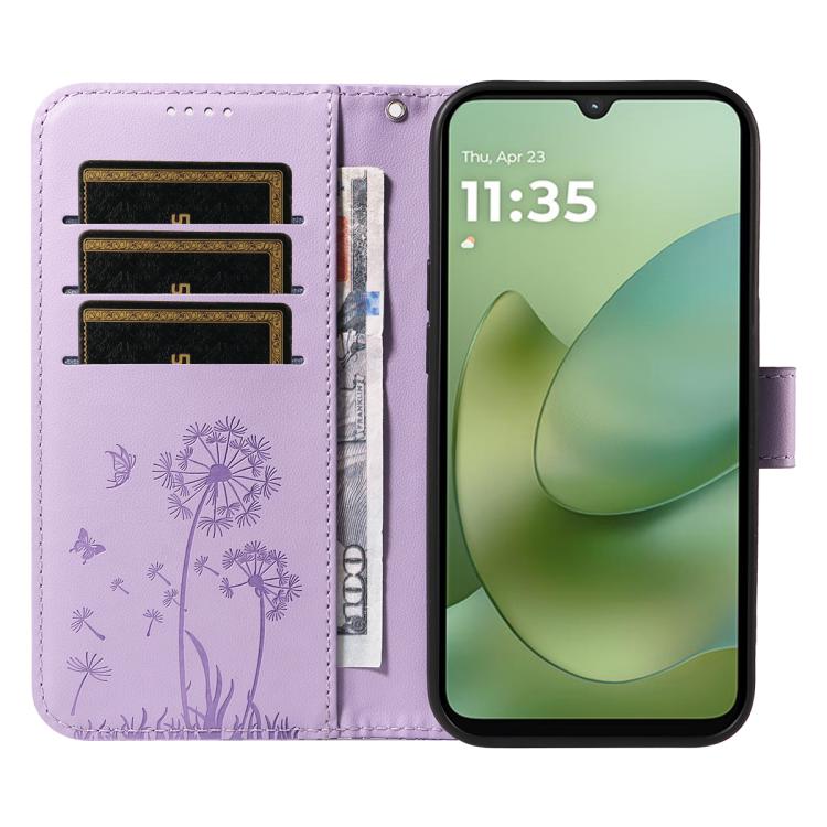 For Motorola Moto G06 4G Dandelion Embossed Pattern Flip Leather Phone Case