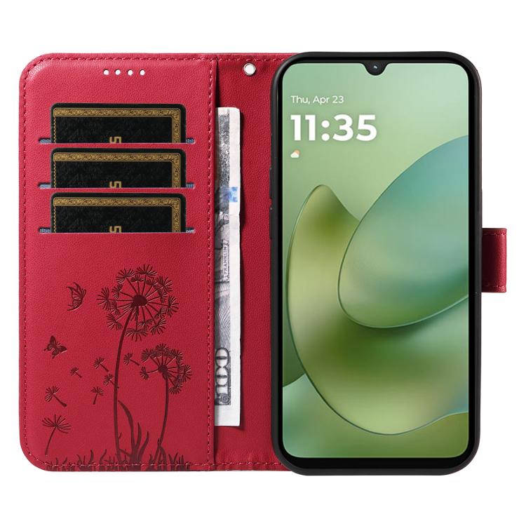 For Motorola Moto G06 4G Dandelion Embossed Pattern Flip Leather Phone Case