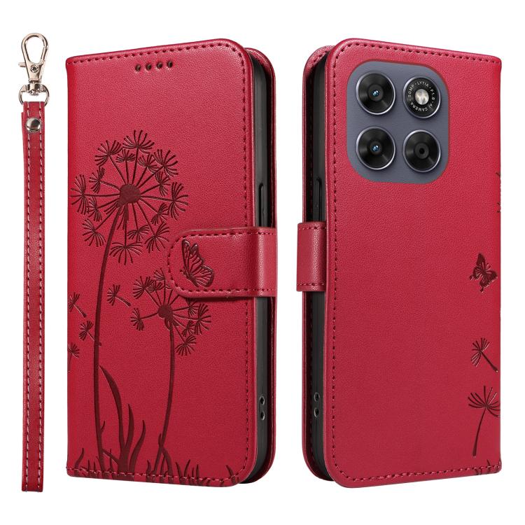 For Motorola Moto G67 5G Global Dandelion Embossed Pattern Flip Leather Phone Case