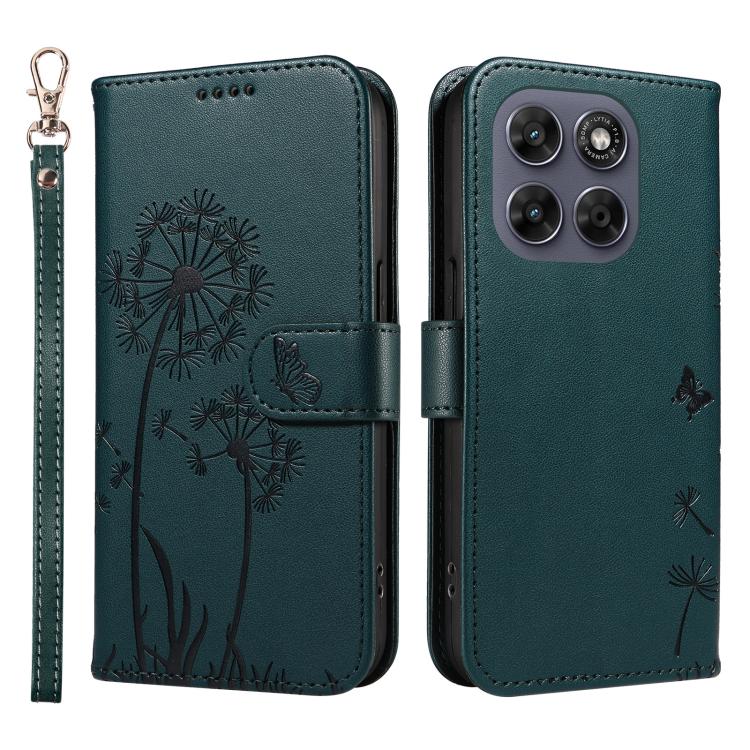 For Motorola Moto G67 5G Global Dandelion Embossed Pattern Flip Leather Phone Case