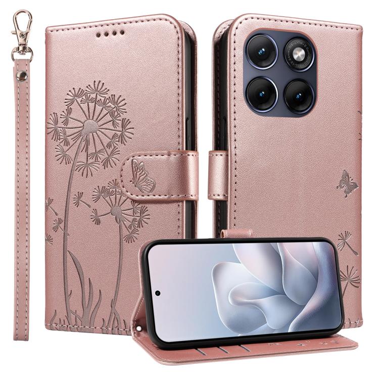 For Motorola Edge 70 Fusion 5G Dandelion Embossed Pattern Flip Leather Phone Case