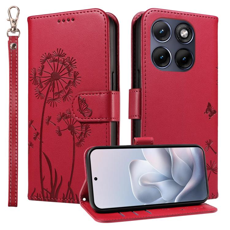 For Motorola Edge 70 Fusion 5G Dandelion Embossed Pattern Flip Leather Phone Case