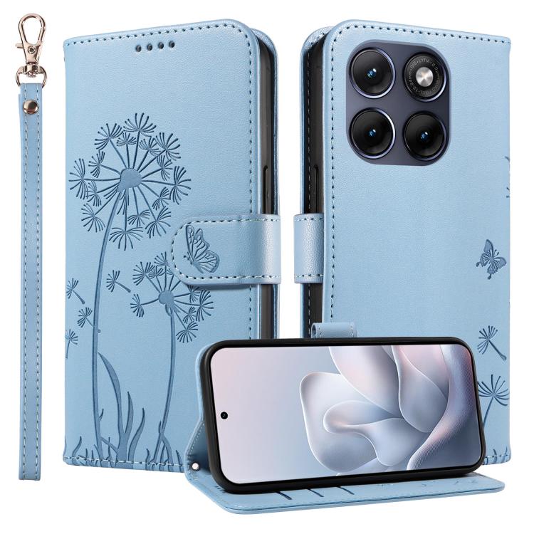 For Motorola Edge 70 Fusion 5G Dandelion Embossed Pattern Flip Leather Phone Case