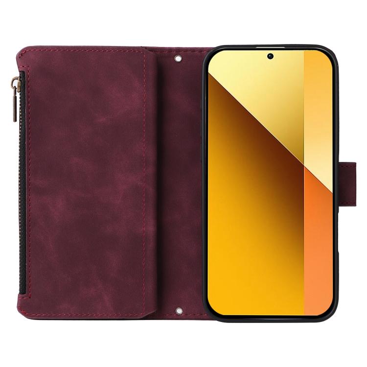 For Redmi 13 4G / 5G Multifunctional Multi-Card Wallet Phone Leather Case