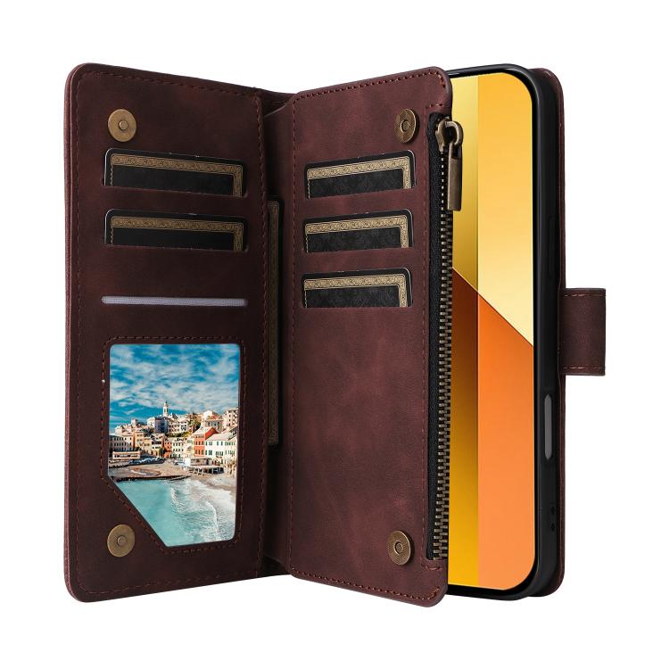 For Redmi 13 4G / 5G Multifunctional Multi-Card Wallet Phone Leather Case