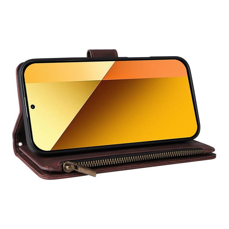 For Redmi 13 4G / 5G Multifunctional Multi-Card Wallet Phone Leather Case