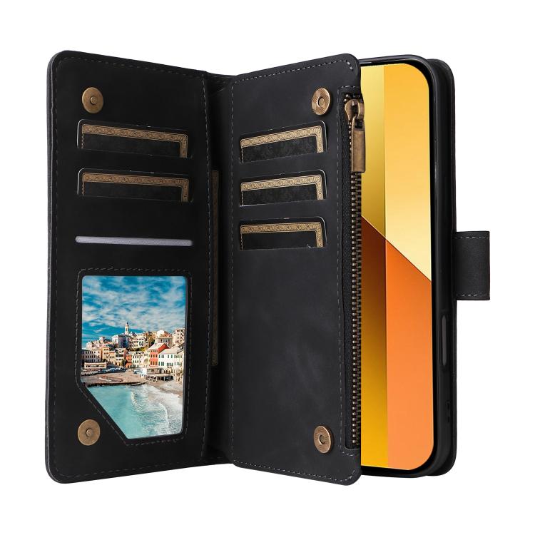 For Redmi 13 4G / 5G Multifunctional Multi-Card Wallet Phone Leather Case