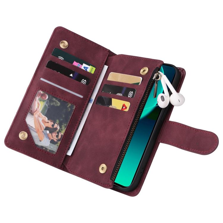 For Redmi Note 14 5G Multifunctional Multi-Card Wallet Phone Leather Case