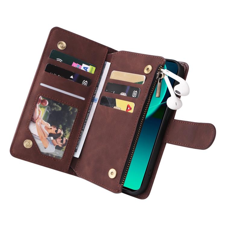 For Redmi Note 14 5G Multifunctional Multi-Card Wallet Phone Leather Case