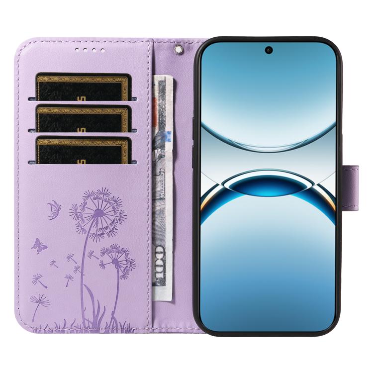 For OPPO Find X8 5G Global Dandelion Embossed Pattern Flip Leather Phone Case