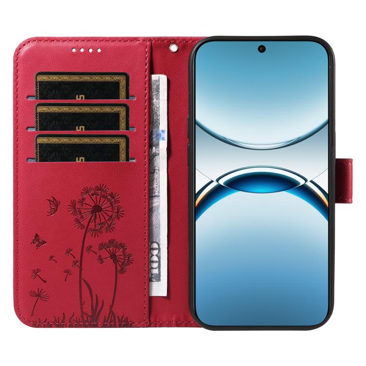 For OPPO Find X8 5G Global Dandelion Embossed Pattern Flip Leather Phone Case