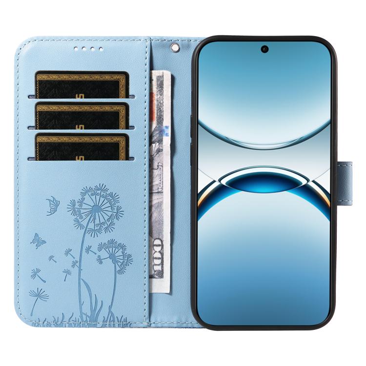 For OPPO Find X8 5G Global Dandelion Embossed Pattern Flip Leather Phone Case