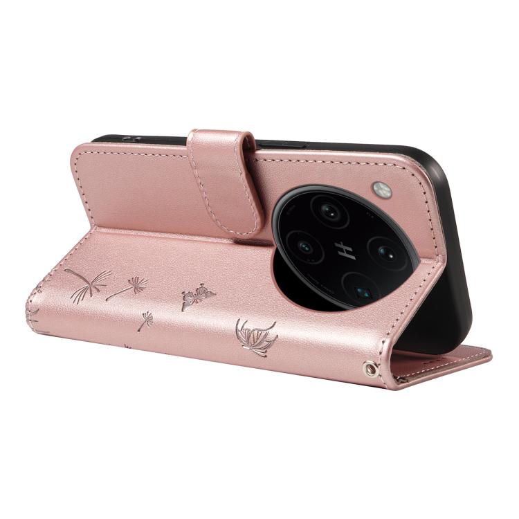 For OPPO Find X8 Pro 5G Global Dandelion Embossed Pattern Flip Leather Phone Case